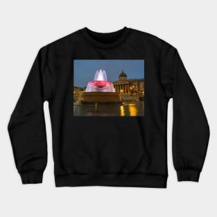 Trafalgar Square London UK Fountain United Kingdom Crewneck Sweatshirt